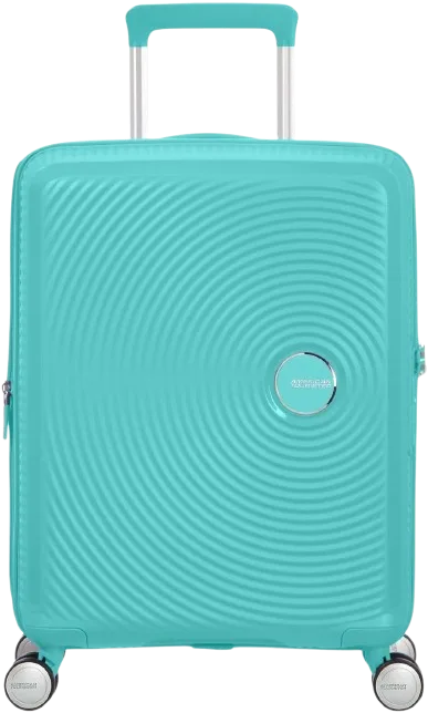 American Tourister Soundbox Spinner Bleu poolside