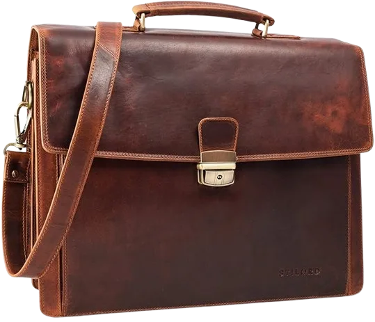 cartable cuir Noel professeur vintage