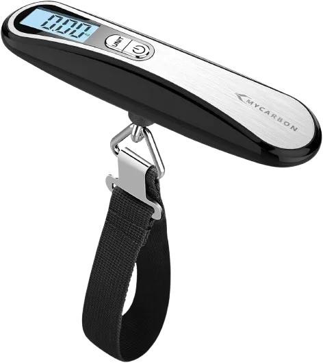 Pèse-bagage MYCARBON couleur Noir + Argenté